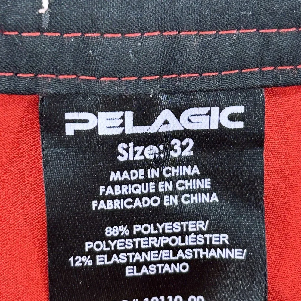 Pelagic Blackfin Board Cargo Shorts Size 32 Red Beach Casual